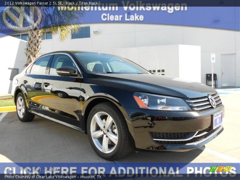 Black / Titan Black 2012 Volkswagen Passat 2.5L SE