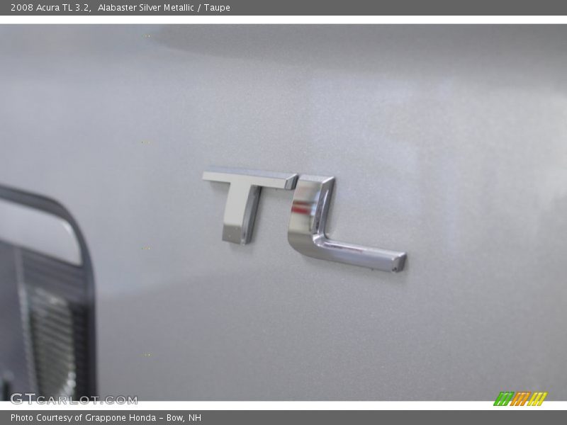 Alabaster Silver Metallic / Taupe 2008 Acura TL 3.2