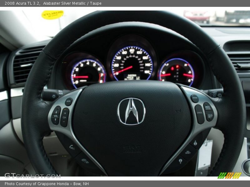Alabaster Silver Metallic / Taupe 2008 Acura TL 3.2