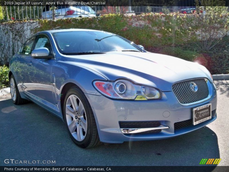 Azure Blue Metallic / Dove/Charcoal 2009 Jaguar XF Luxury