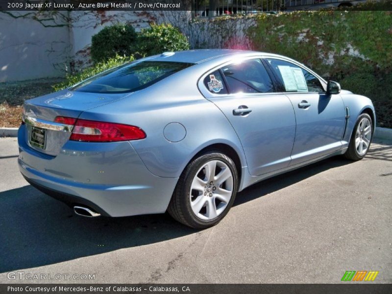 Azure Blue Metallic / Dove/Charcoal 2009 Jaguar XF Luxury