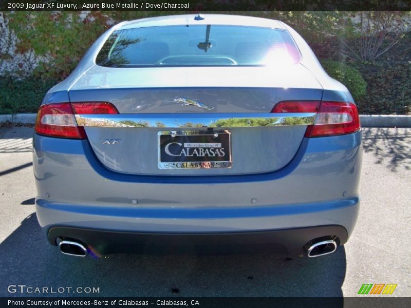 Azure Blue Metallic / Dove/Charcoal 2009 Jaguar XF Luxury