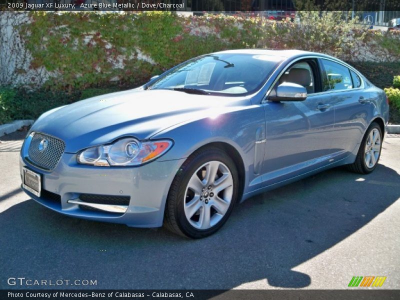 Azure Blue Metallic / Dove/Charcoal 2009 Jaguar XF Luxury