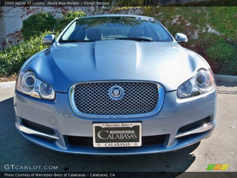 Azure Blue Metallic / Dove/Charcoal 2009 Jaguar XF Luxury