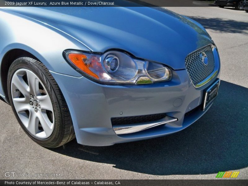 Azure Blue Metallic / Dove/Charcoal 2009 Jaguar XF Luxury