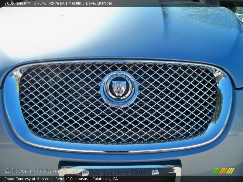 Azure Blue Metallic / Dove/Charcoal 2009 Jaguar XF Luxury