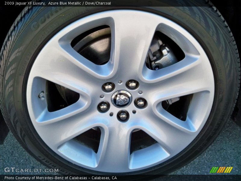 Azure Blue Metallic / Dove/Charcoal 2009 Jaguar XF Luxury