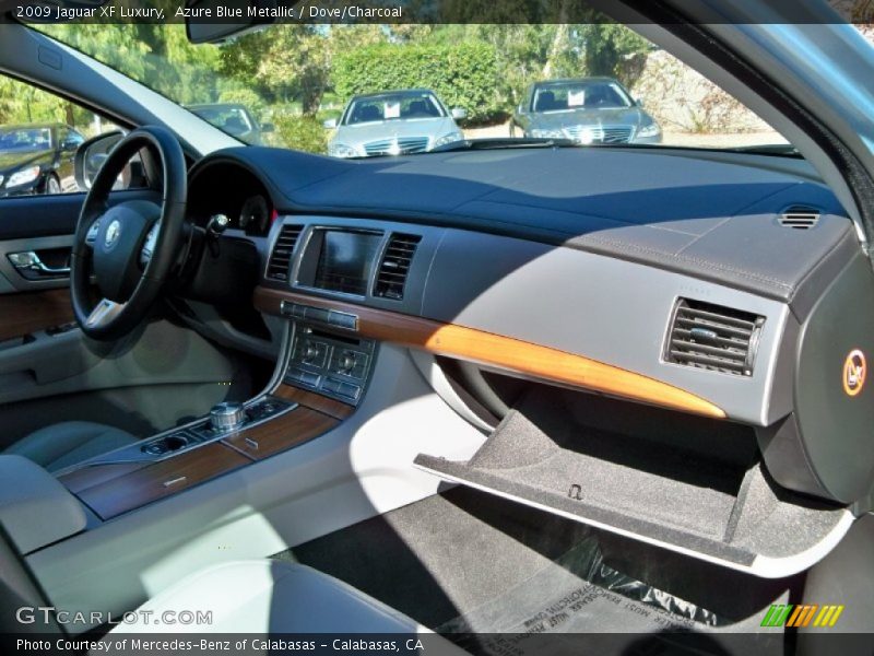 Azure Blue Metallic / Dove/Charcoal 2009 Jaguar XF Luxury