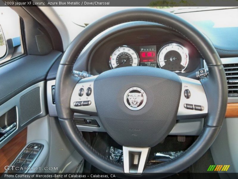 Azure Blue Metallic / Dove/Charcoal 2009 Jaguar XF Luxury