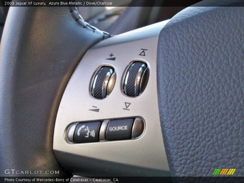 Azure Blue Metallic / Dove/Charcoal 2009 Jaguar XF Luxury