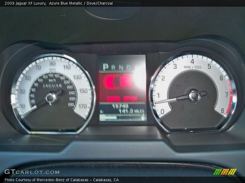 Azure Blue Metallic / Dove/Charcoal 2009 Jaguar XF Luxury