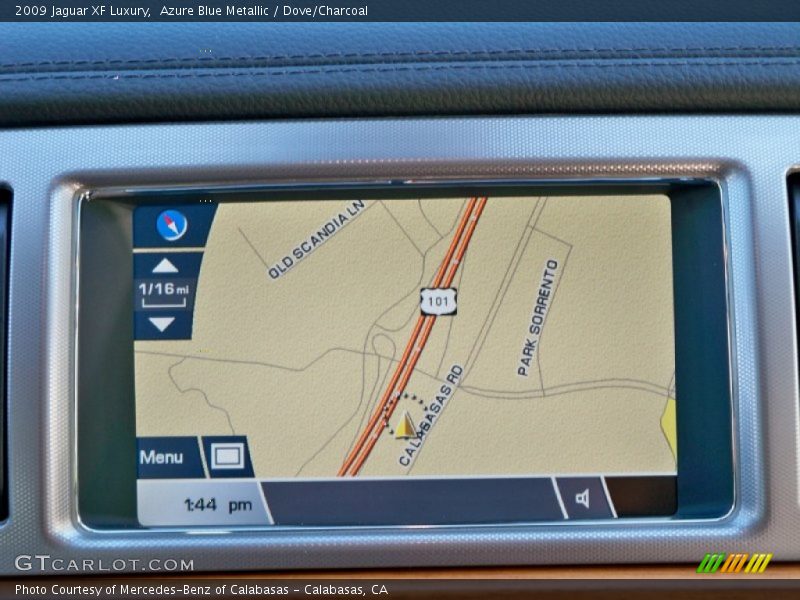 Azure Blue Metallic / Dove/Charcoal 2009 Jaguar XF Luxury