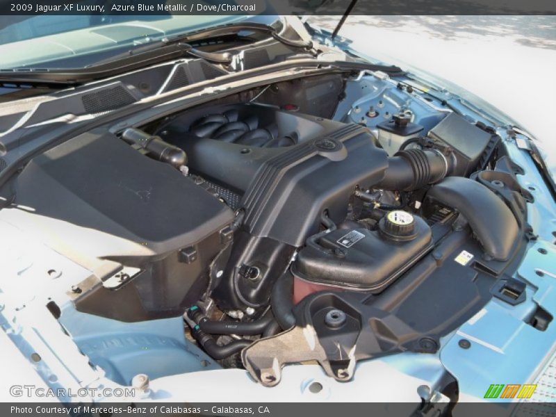 Azure Blue Metallic / Dove/Charcoal 2009 Jaguar XF Luxury