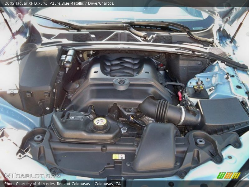 Azure Blue Metallic / Dove/Charcoal 2009 Jaguar XF Luxury