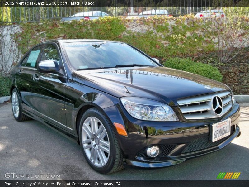 Black / Black 2009 Mercedes-Benz C 300 Sport