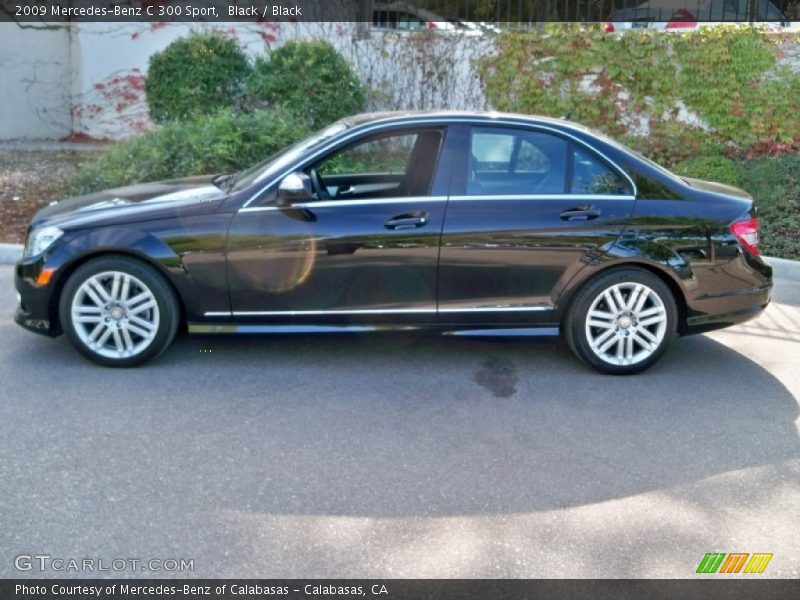 Black / Black 2009 Mercedes-Benz C 300 Sport