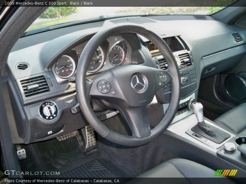 Black / Black 2009 Mercedes-Benz C 300 Sport