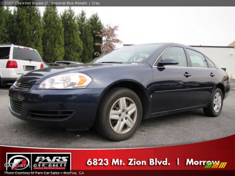 Imperial Blue Metallic / Gray 2007 Chevrolet Impala LS
