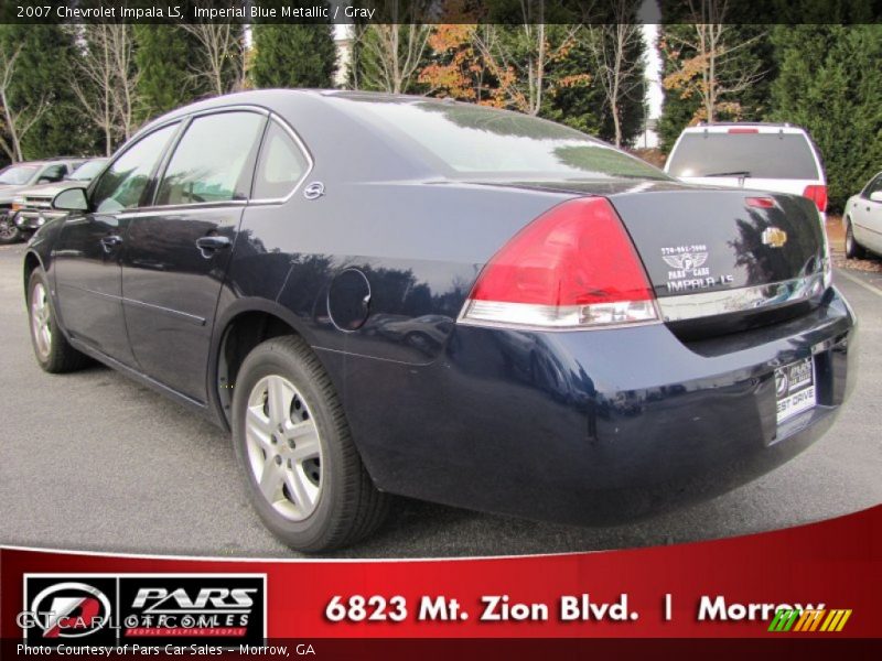 Imperial Blue Metallic / Gray 2007 Chevrolet Impala LS