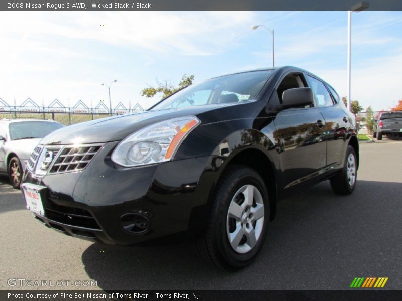 Wicked Black / Black 2008 Nissan Rogue S AWD