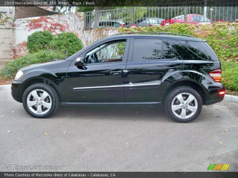 Black / Black 2009 Mercedes-Benz ML 350 4Matic