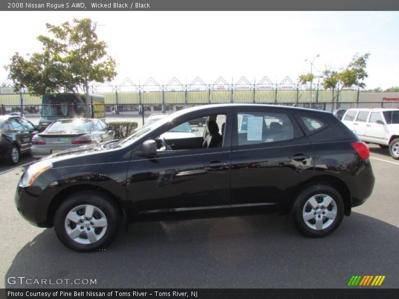 Wicked Black / Black 2008 Nissan Rogue S AWD