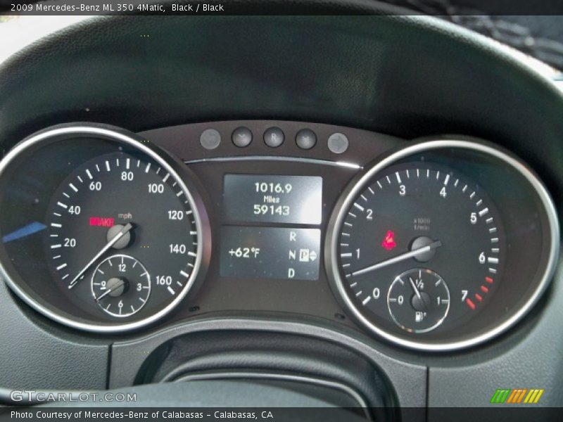 Black / Black 2009 Mercedes-Benz ML 350 4Matic