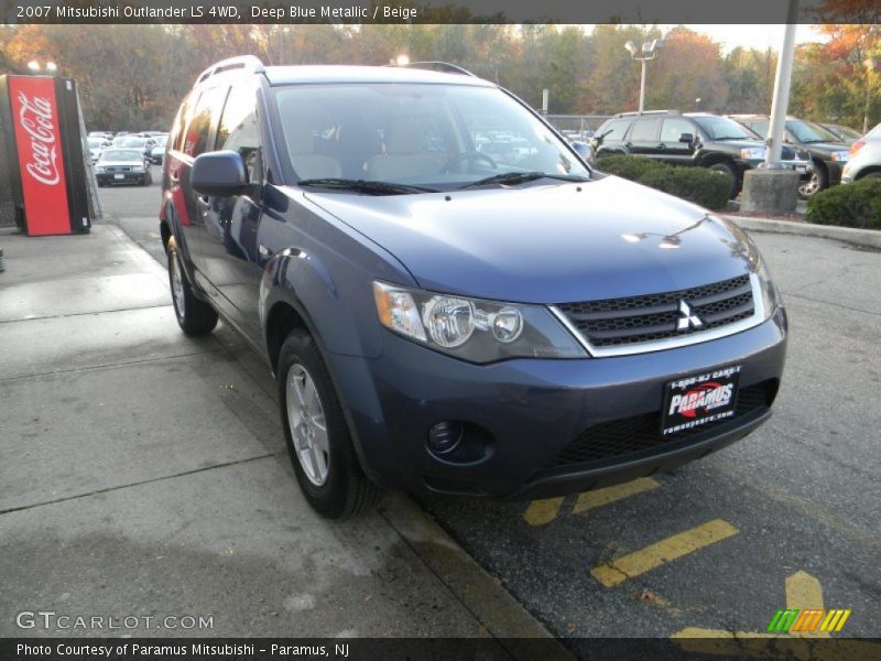 Deep Blue Metallic / Beige 2007 Mitsubishi Outlander LS 4WD
