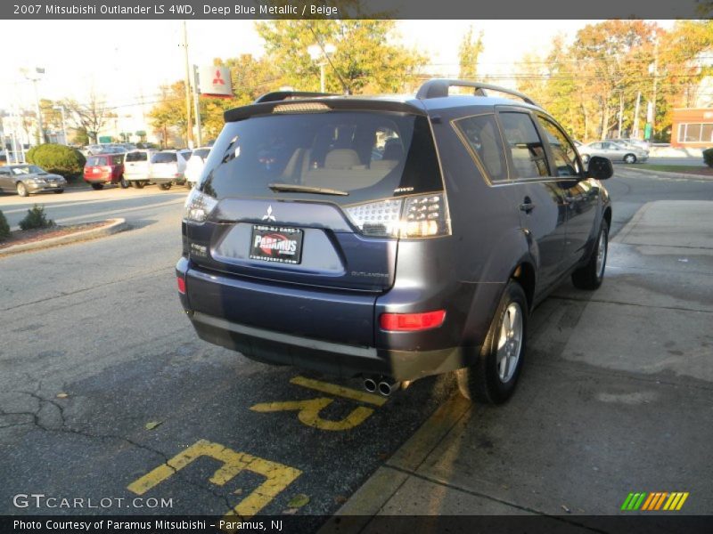 Deep Blue Metallic / Beige 2007 Mitsubishi Outlander LS 4WD