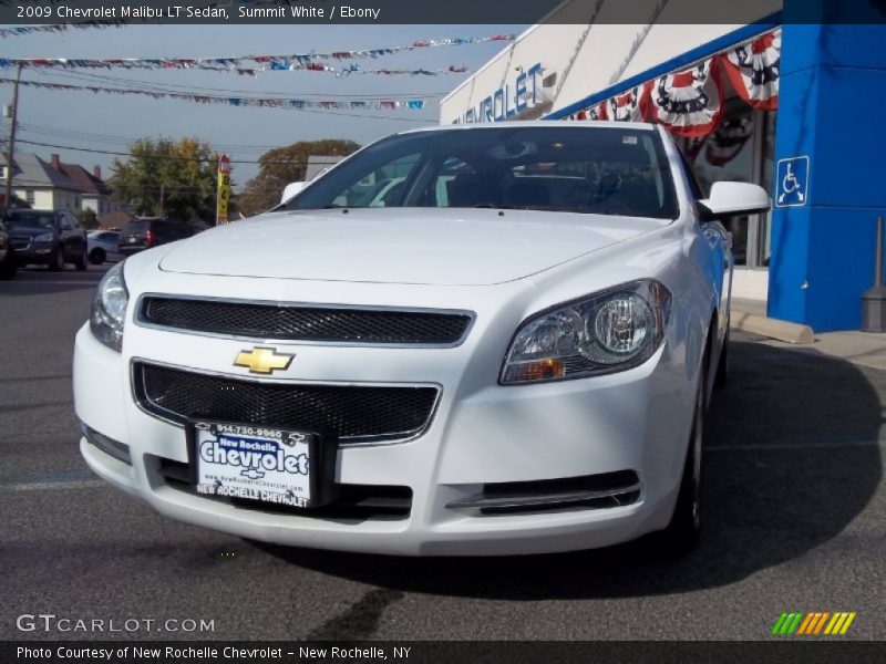 Summit White / Ebony 2009 Chevrolet Malibu LT Sedan
