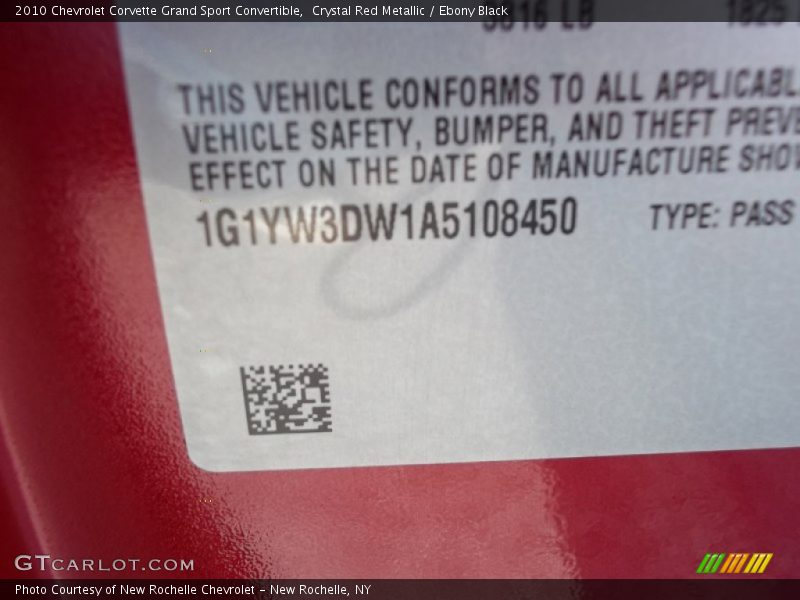 Crystal Red Metallic / Ebony Black 2010 Chevrolet Corvette Grand Sport Convertible