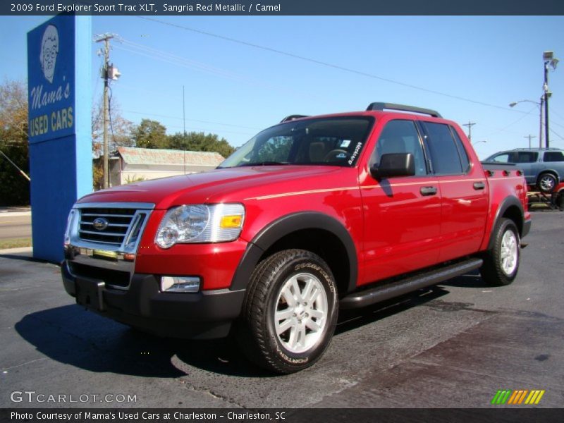 Sangria Red Metallic / Camel 2009 Ford Explorer Sport Trac XLT