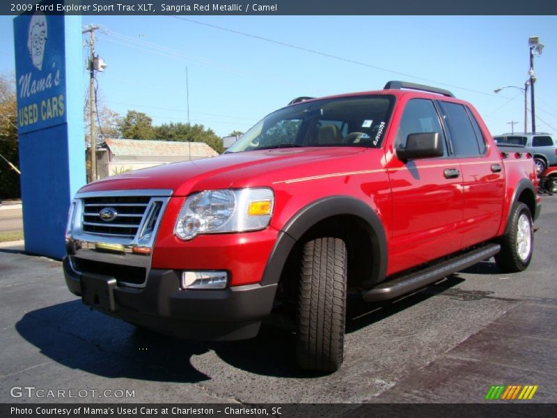 Sangria Red Metallic / Camel 2009 Ford Explorer Sport Trac XLT