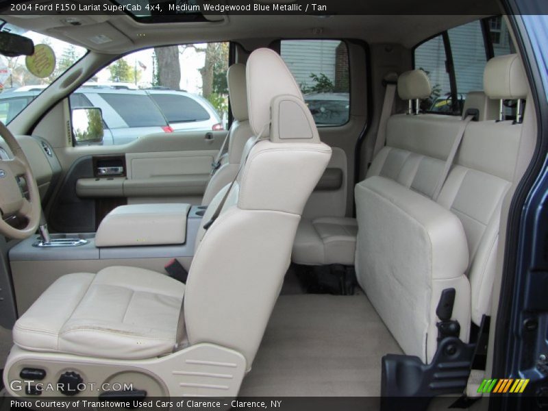 Medium Wedgewood Blue Metallic / Tan 2004 Ford F150 Lariat SuperCab 4x4