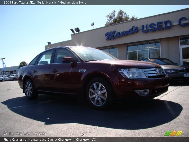 Merlot Metallic / Medium Light Stone 2008 Ford Taurus SEL