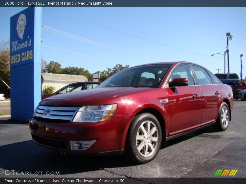 Merlot Metallic / Medium Light Stone 2008 Ford Taurus SEL