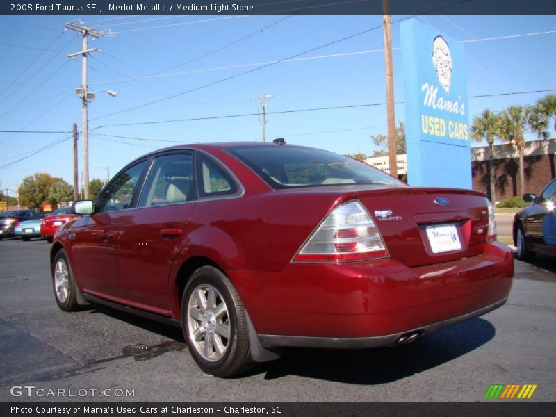 Merlot Metallic / Medium Light Stone 2008 Ford Taurus SEL