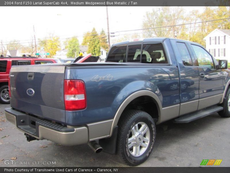 Medium Wedgewood Blue Metallic / Tan 2004 Ford F150 Lariat SuperCab 4x4