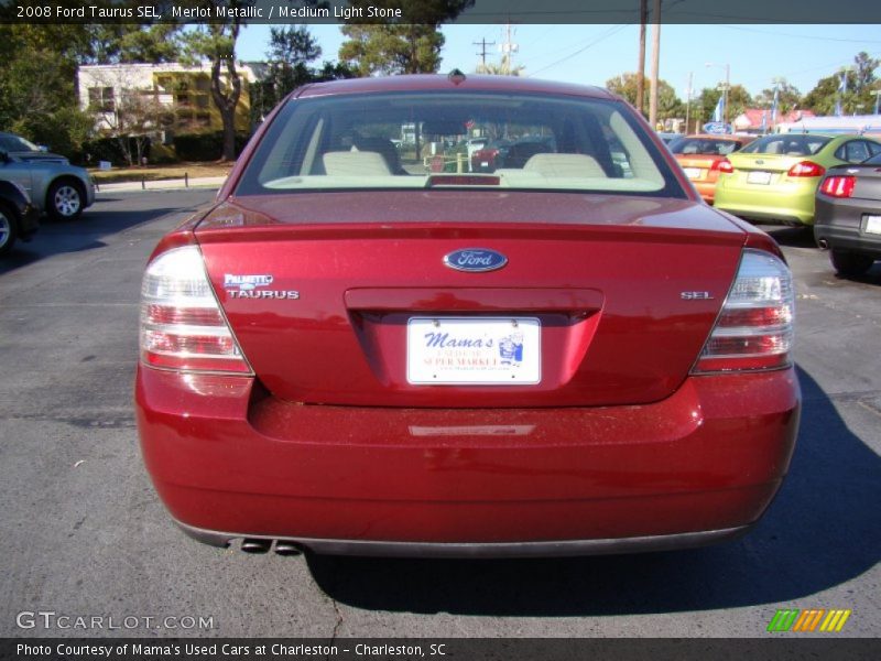 Merlot Metallic / Medium Light Stone 2008 Ford Taurus SEL