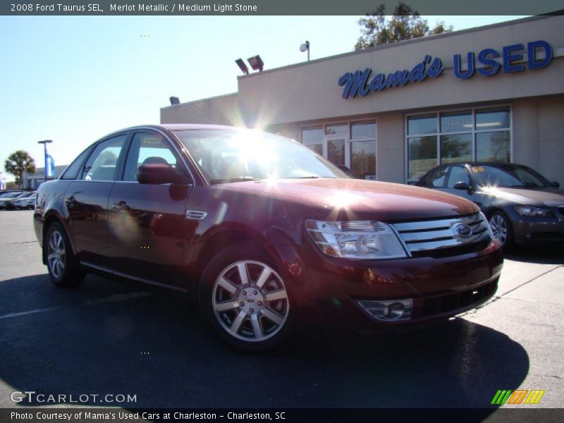 Merlot Metallic / Medium Light Stone 2008 Ford Taurus SEL