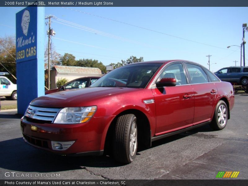 Merlot Metallic / Medium Light Stone 2008 Ford Taurus SEL