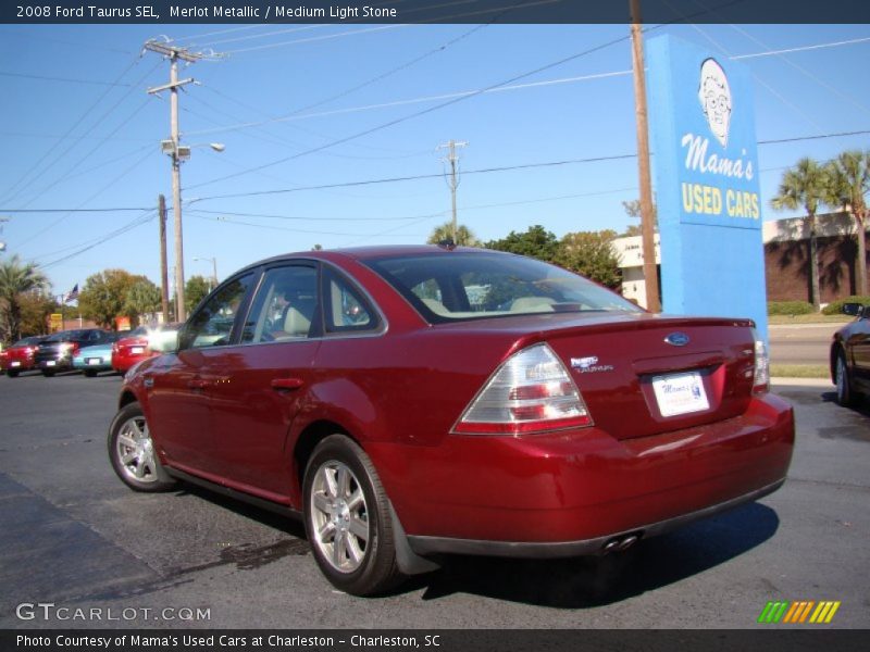 Merlot Metallic / Medium Light Stone 2008 Ford Taurus SEL
