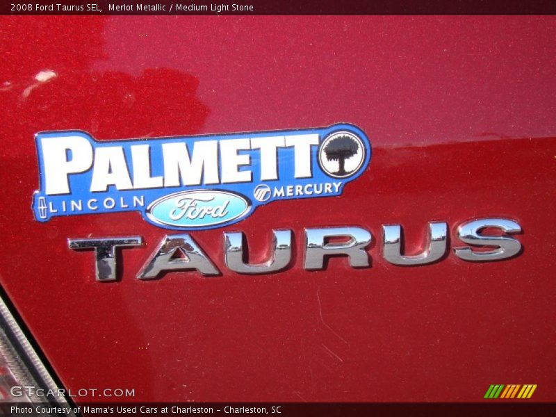Merlot Metallic / Medium Light Stone 2008 Ford Taurus SEL