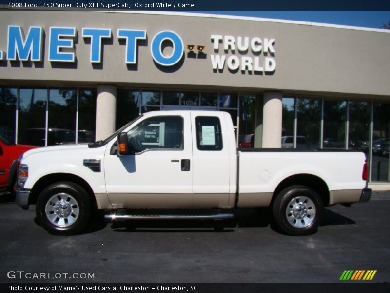 Oxford White / Camel 2008 Ford F250 Super Duty XLT SuperCab