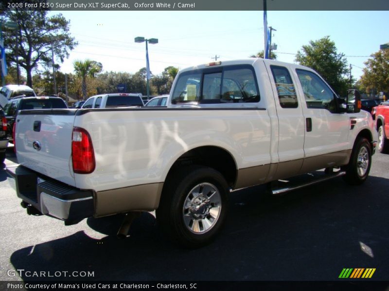 Oxford White / Camel 2008 Ford F250 Super Duty XLT SuperCab
