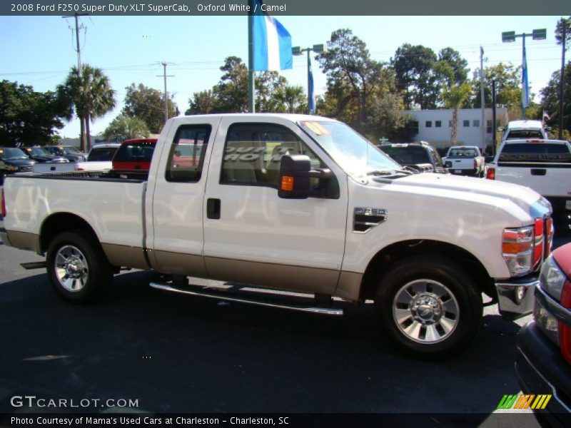 Oxford White / Camel 2008 Ford F250 Super Duty XLT SuperCab