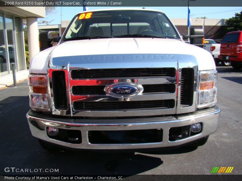 Oxford White / Camel 2008 Ford F250 Super Duty XLT SuperCab