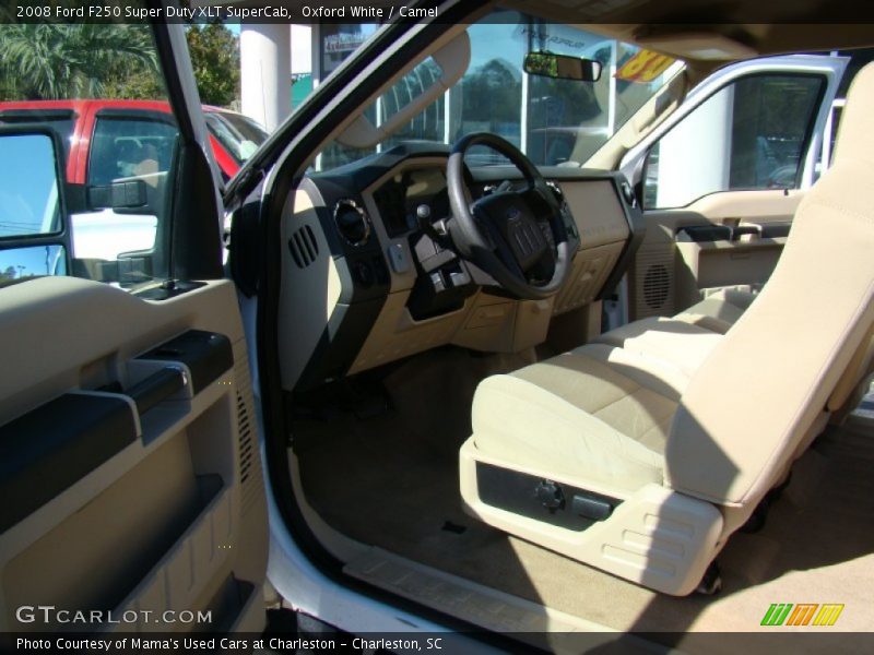 Oxford White / Camel 2008 Ford F250 Super Duty XLT SuperCab