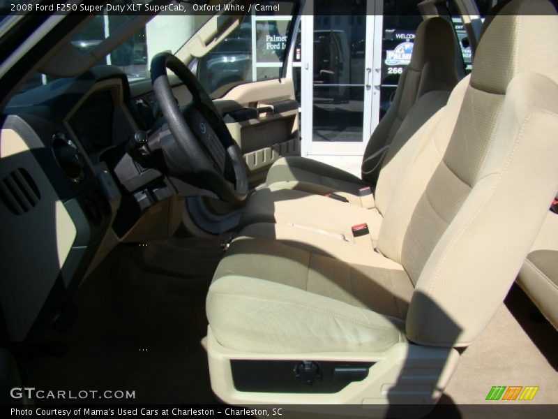 Oxford White / Camel 2008 Ford F250 Super Duty XLT SuperCab
