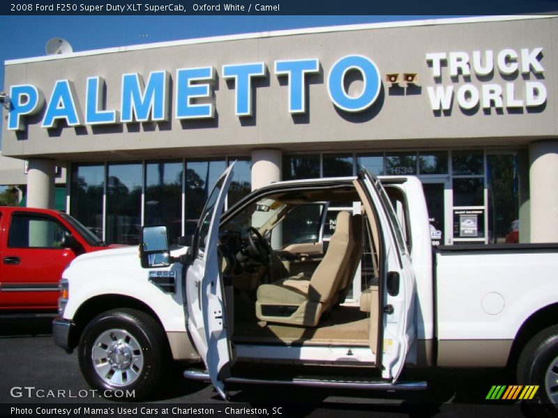 Oxford White / Camel 2008 Ford F250 Super Duty XLT SuperCab